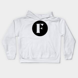 F (Letter Initial Monogram) Kids Hoodie